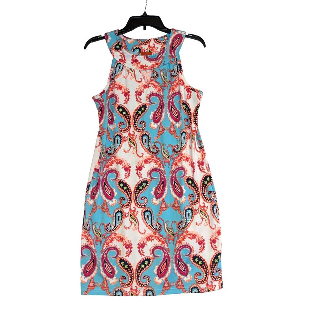 Tracy Negoshian Paisley Print Sleeveless Dress - Size M